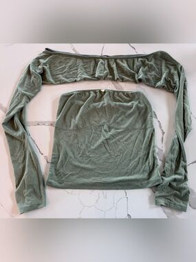 Rat Boi Ballet Bolero Shrug & Lined Contour Tube Top Small Green